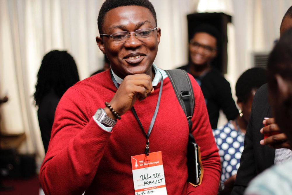 At TEDxGbagada 2015, early in the entrepreneurial journey