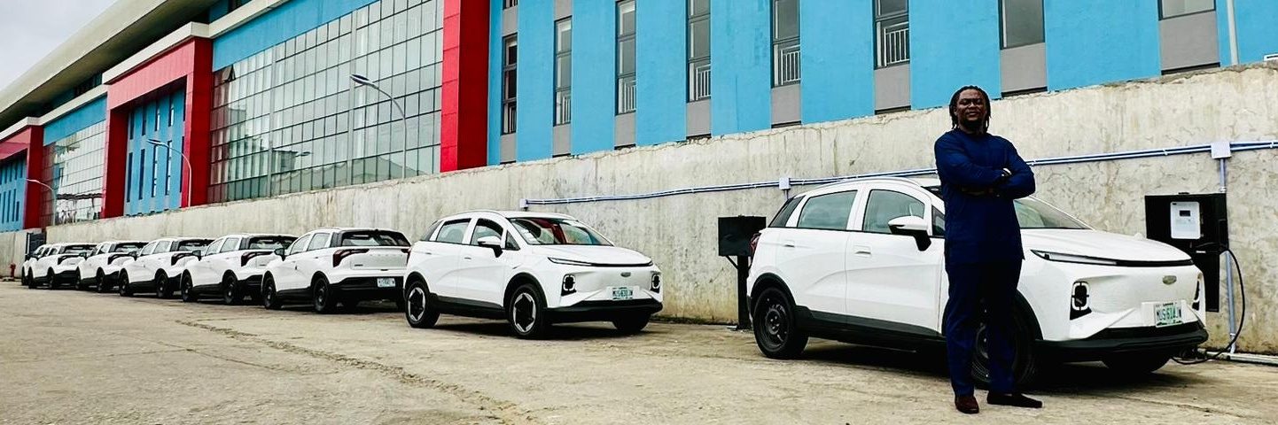 EV fleet delivery outside the plant